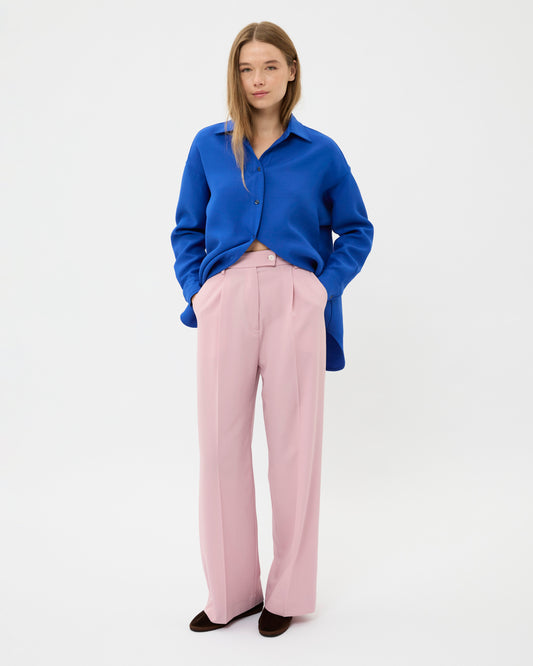 CAPO 11: PANTALONE CON PINCES ROSA IN LANA