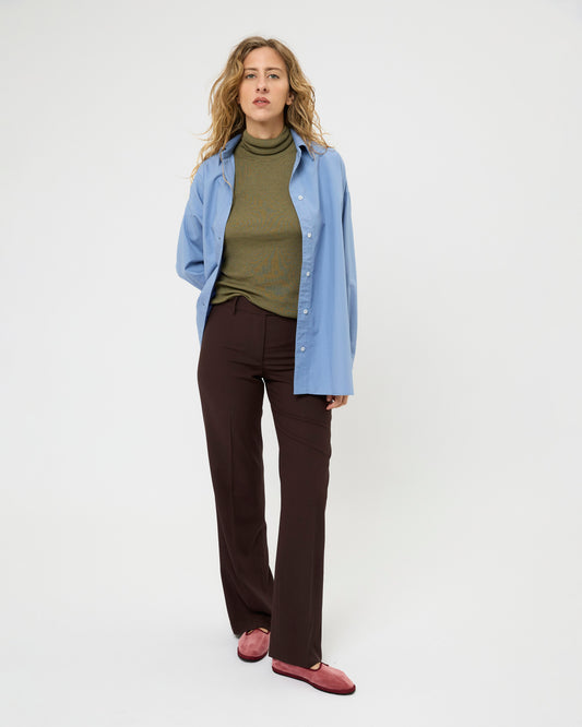 CAPO 06: DARK LIGHT BLUE COTTON SHIRT