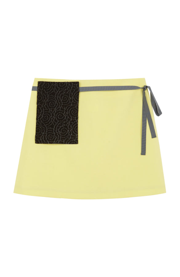CAPO 08: GONNA MINI GIALLA CON TASCA