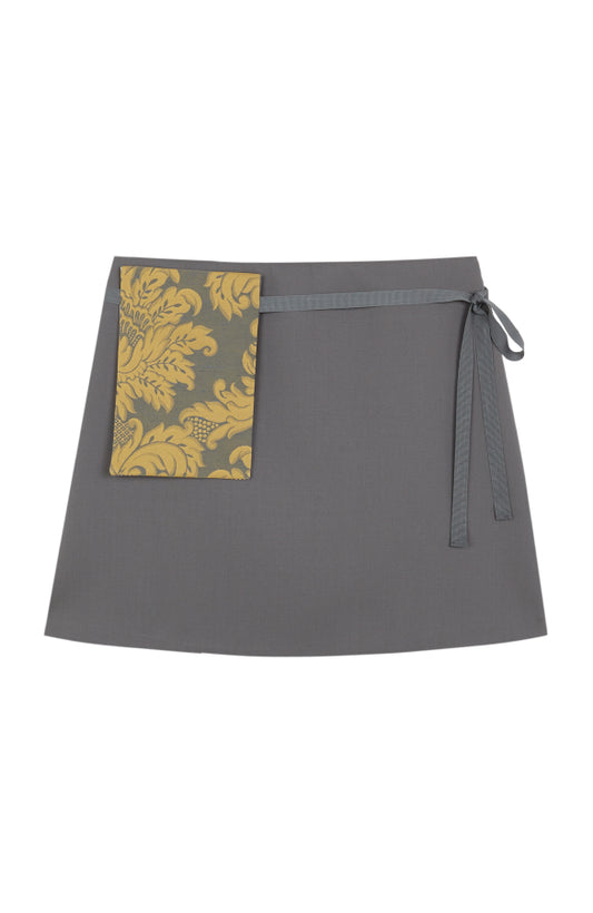 CAPO 08: GREY MINI SKIRT WITH POCKET