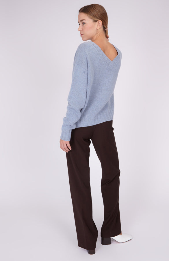 CAPO 05: PANTALONE DRITTO MARRONE IN LANA