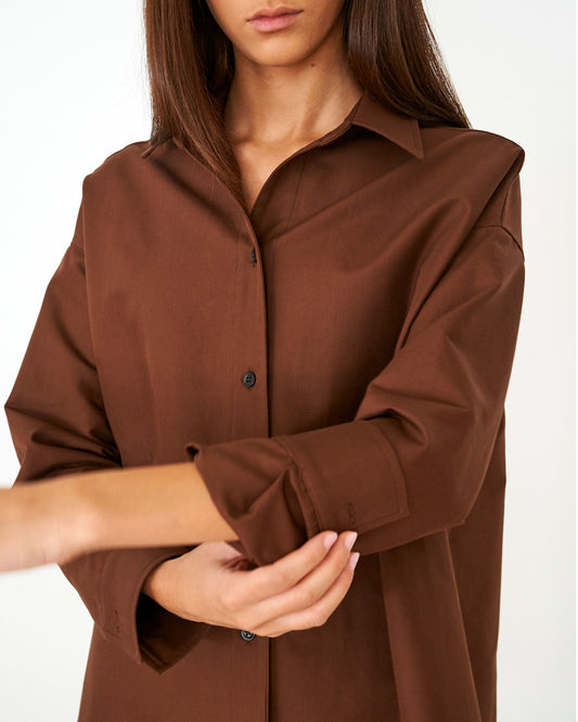 CAPO 06: CAMICIA OVER MARRONE