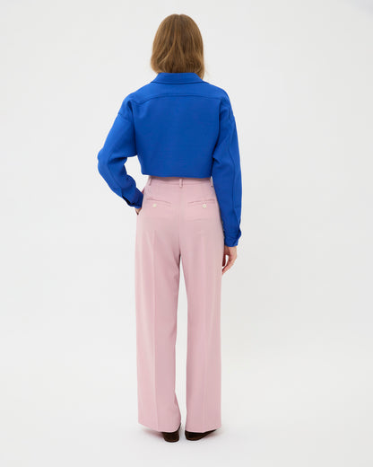 CAPO 11: PINK WOOL PLEATED TROUSERS