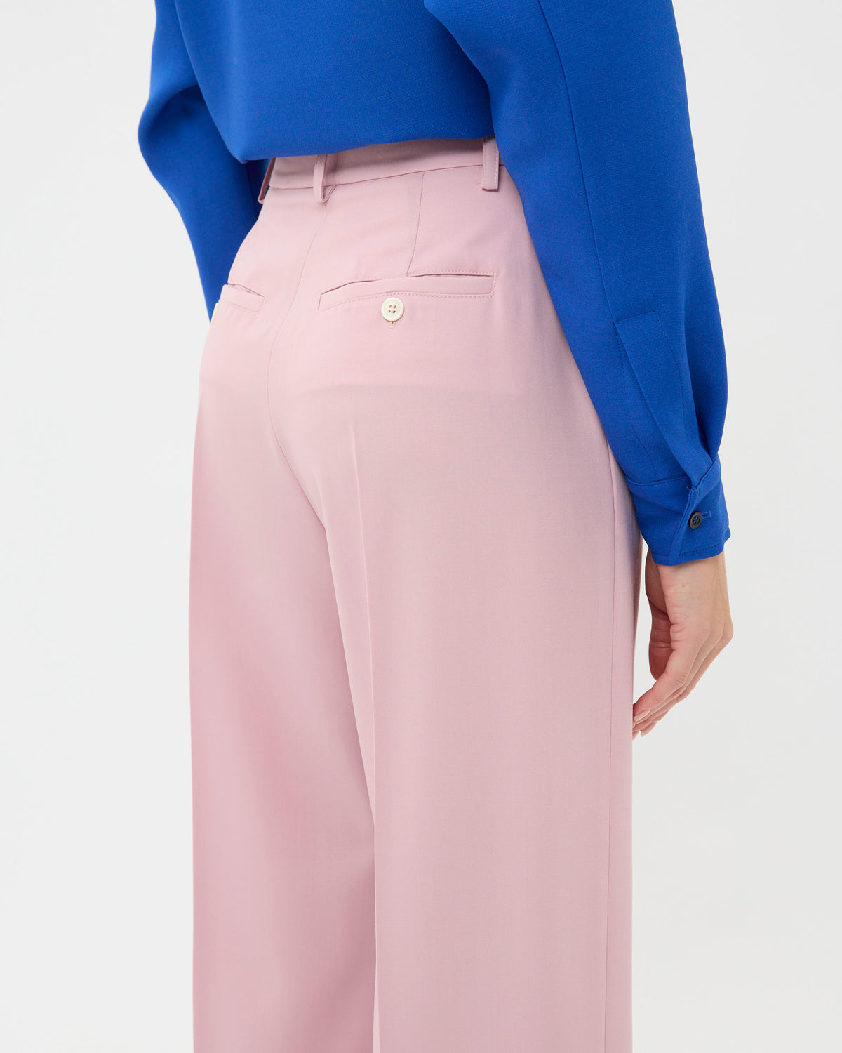 CAPO 11: PINK WOOL PLEATED TROUSERS