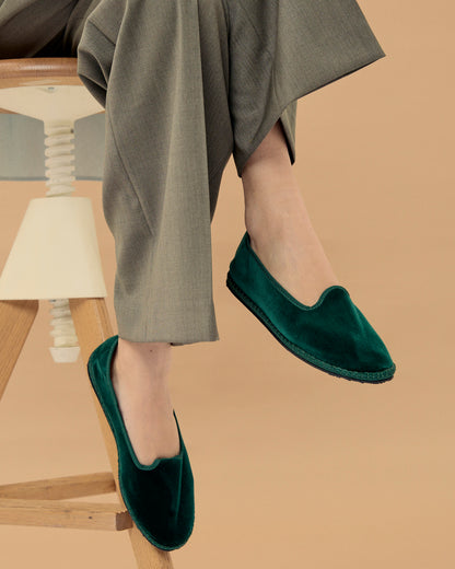 CAPO 03: DARK GREEN VELVET FRIULANE