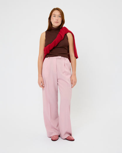 CAPO 11: PINK WOOL PLEATED TROUSERS