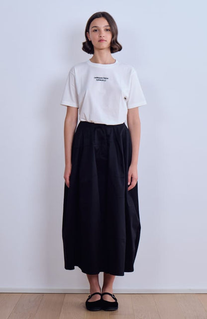 CAPO 01: GONNA AMPIA E LUNGA NERA IN COTONE