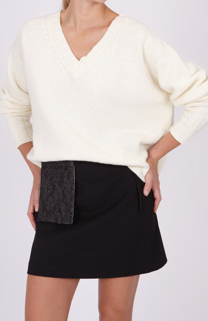 CAPO 08: GONNA MINI NERA CON TASCA