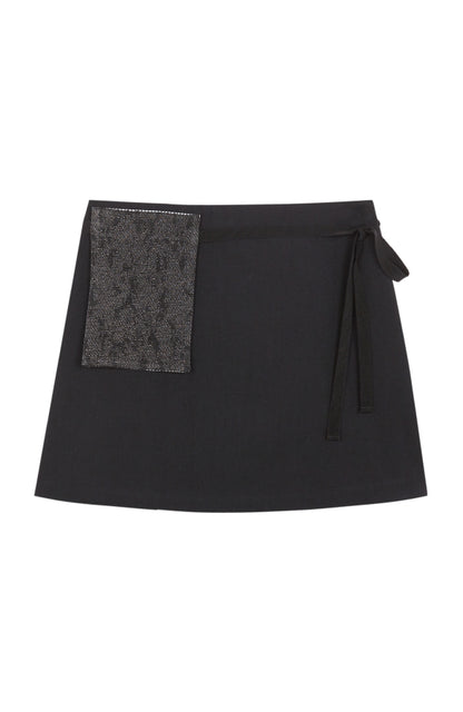 CAPO 08: GONNA MINI NERA CON TASCA