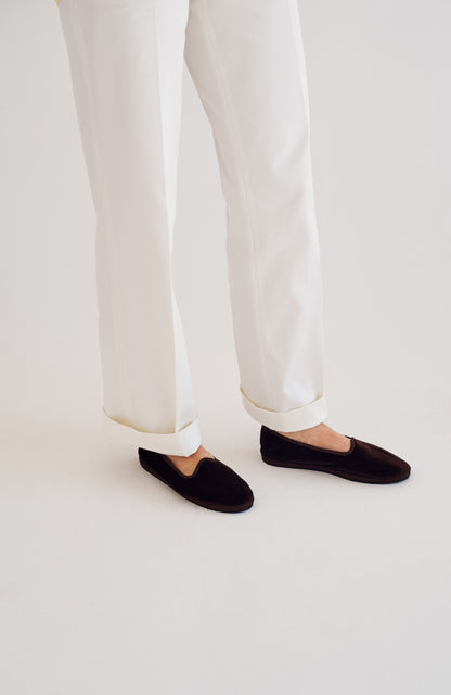 CAPO 05: WHITE STRAIGHT COTTON TROUSERS