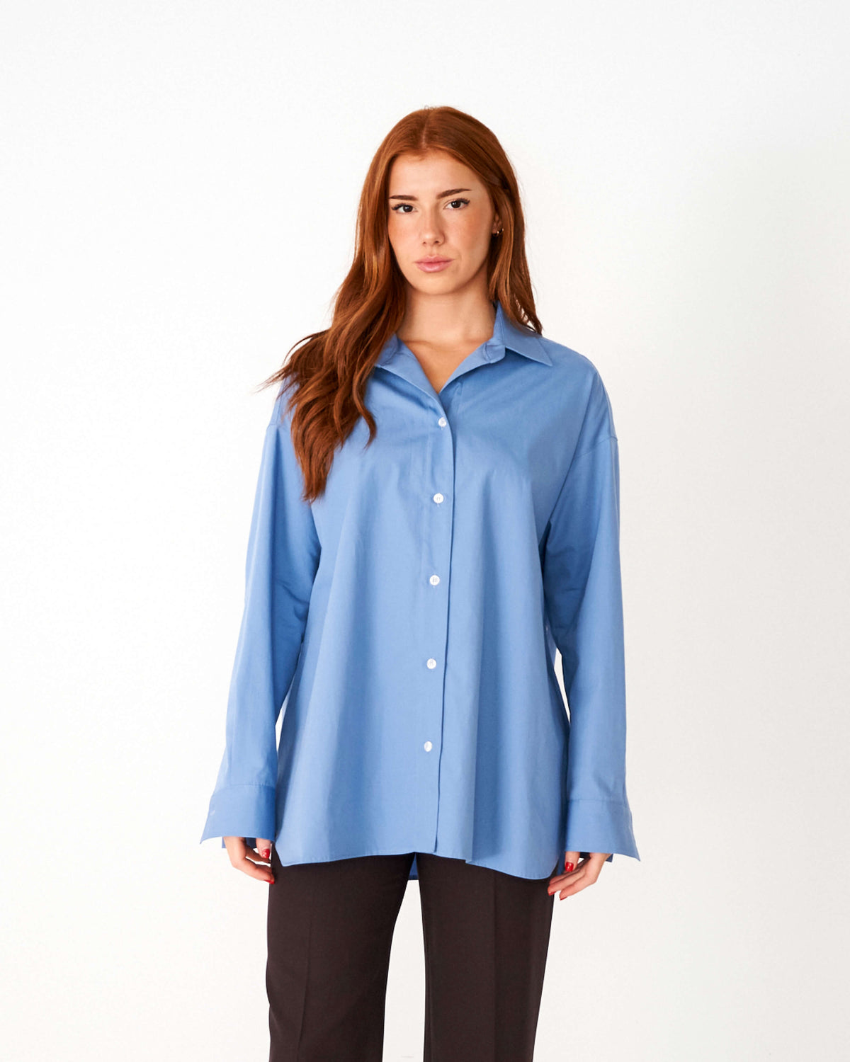 CAPO 06: CAMICIA OVER AZZURO SCURO