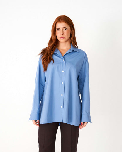 CAPO 06: CAMICIA OVER AZZURO SCURO
