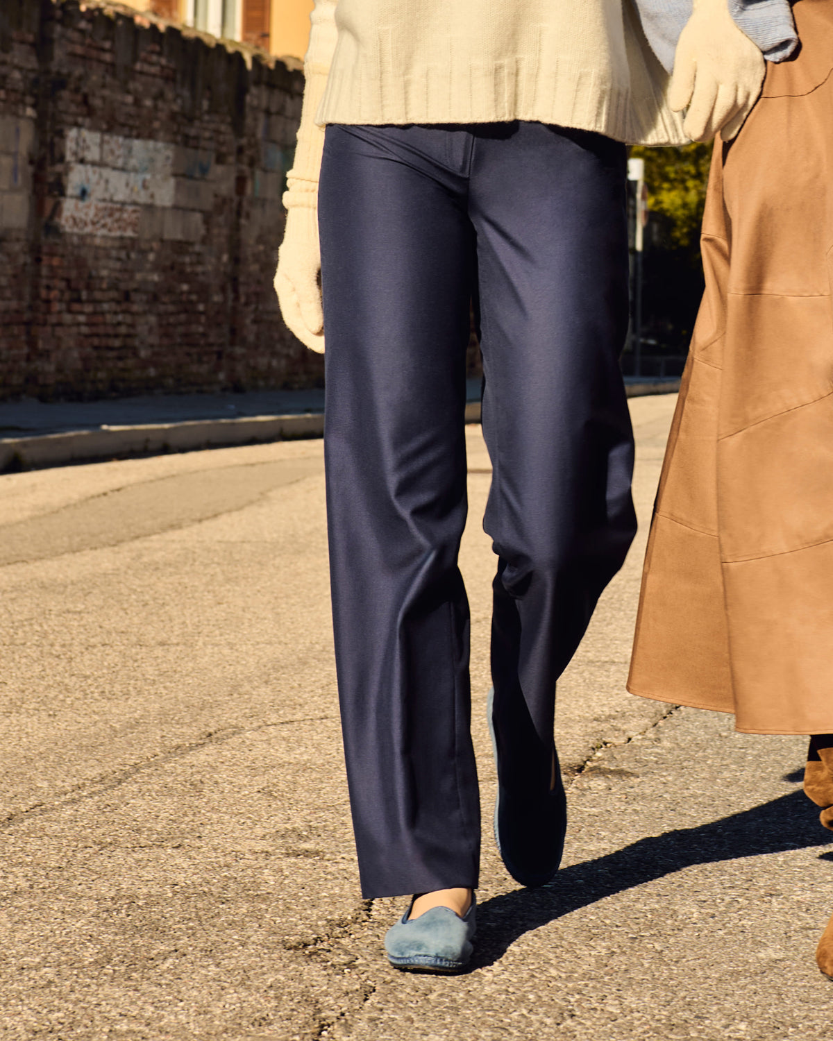 CAPO 05: PANTALONE SARTORIALE BLU IN MISTO LANA