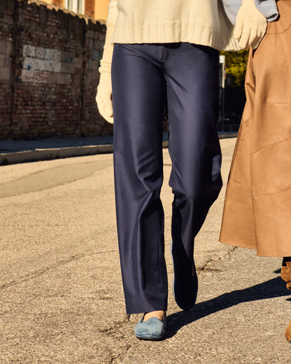 CAPO 05: PANTALONE SARTORIALE BLU IN MISTO LANA