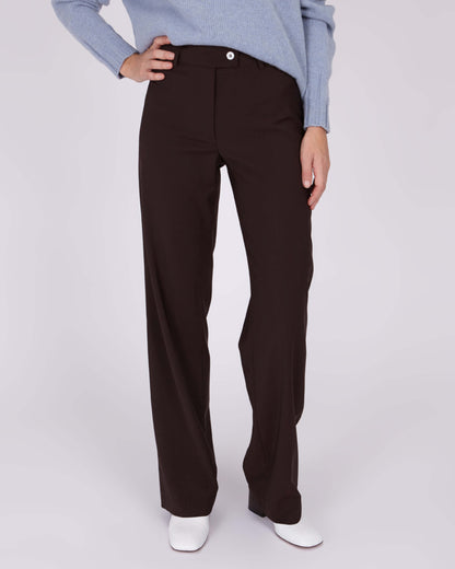 CAPO 05: PANTALONE SARTORIALE MARRONE IN LANA