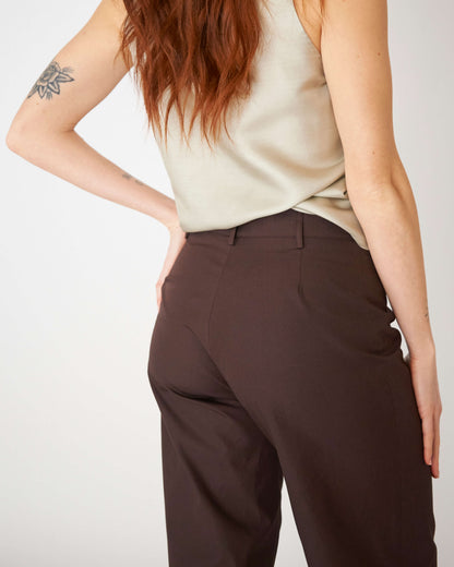 CAPO 05: DARK GREEN STRAIGHT COTTON TROUSERS