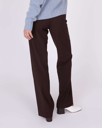 CAPO 05: PANTALONE SARTORIALE MARRONE IN LANA