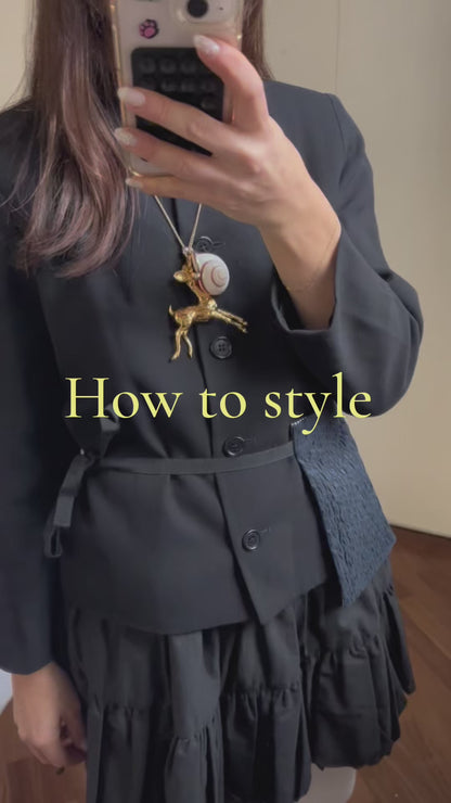 CAPO 08: YELLOW MINI SKIRT WITH POCKET 